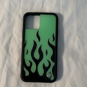 Like New Wildflower iPhone 11 Pro Case Green Flames